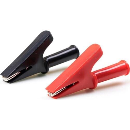 500pcs 5color COPPER Multimeter test lead probes Alligator clips to 4mm Banana Jack Insulate Clamp 1000V 30A