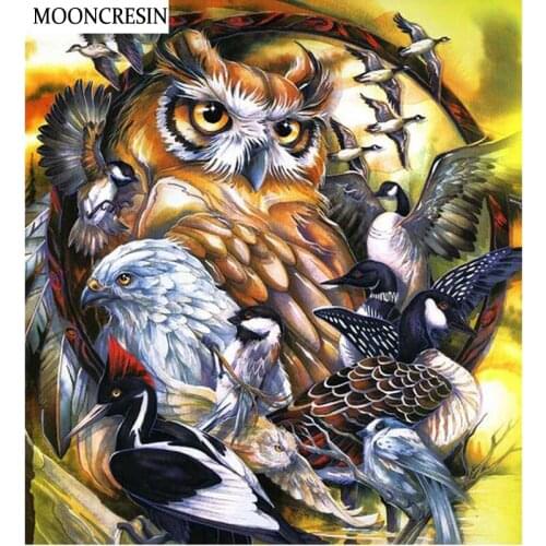 5D Diy Diamond Painting Owl Square Drills Cross Stitch 3D Diamond Embroidery Crystal Mosaic Picture Needlework Home Decoration
