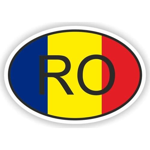 Personality Car Sticker Romania Flag Country Code Accessories Waterproof Cover Scratches Vinyl Decal Decorative