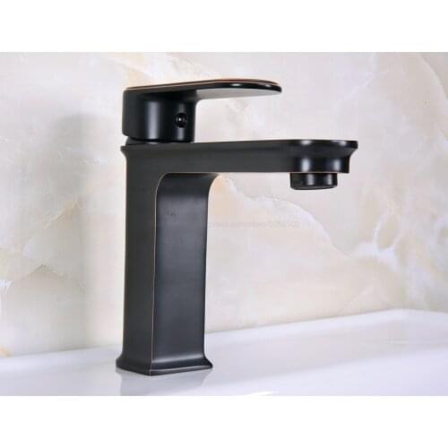 Bathroom Faucet Oil Rubbed Bronze Basin Faucet Deck Mounted Single Handle Single Hole Hot And Cold Water Tap znf665