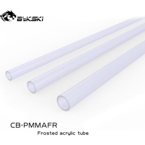 Bykski Matte Tube OD12/14/16mm Frosted Acrylic Hard Pipe ID 8/10/12mm 50/100CM PC Cooling For Water Cooler Modding CB-PMMAFR