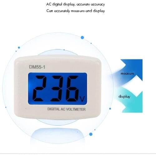AC 80-300V LCD Digital Voltmeter Voltage Measuring Monitor, AC 110V 220V Voltage Panel Power Line Volt Test Monitor Gauge Meter