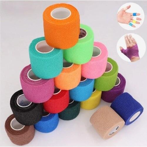 Colorful Sport Self Adhesive Elastic Bandage Wrap Tape 4.5m Elastoplast for Knee Support Pads Finger Ankle Palm Shoulde