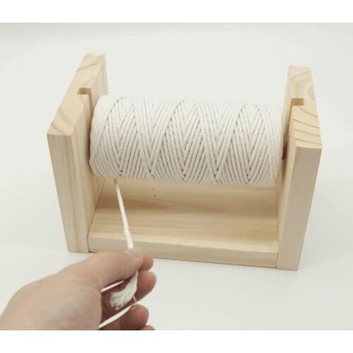 50LB 1Pc Winding and Dispensing Wood Yarn Holder, Rectangle Knitting Crochet Wooden Frame for Coworkers and Wife Presents