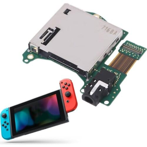 Game Cartridge Card Slot Replacement Reader Console Headphone Jack Port Socket Compatible with Switch Repair Parts