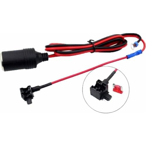 1.5MM Cigarette Lighter Female Socket with 1M Cable + Car Take Electrical Appliances Fuse Box Holder for Micro Auto Fuse