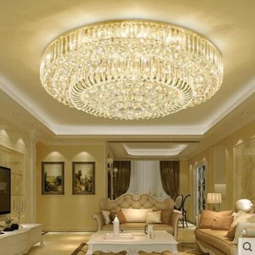 Living Room Crystal Lamps Continental Round LED Ceiling Lamps Atmosphere Dining Room Lamps Bedroom Lamps Modern Simple Lighting