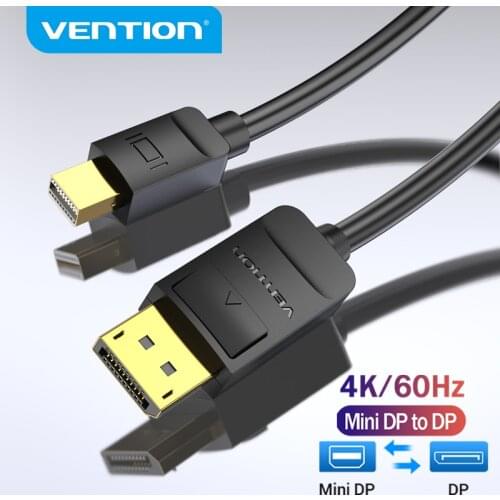Vention Mini DP to DP Cable 4K Thunderbolt 2 to DisplayPort Cable Adapter for Macbook Pro Air TV PC Mini Display Port to DP Cord
