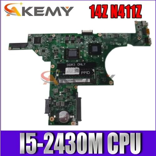 For DELL Inspiron 14Z N411Z Laptop Motherboard I5-2430M CN-0384G8 0384G8 384G8 Tested 100% work