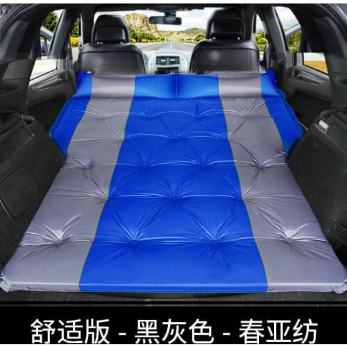 New Pongee Automatic Inflatable Car Bed Rear Mattress Cross-country SUV Trunk Travel Air Cushion Outdoor Camping With Pillow