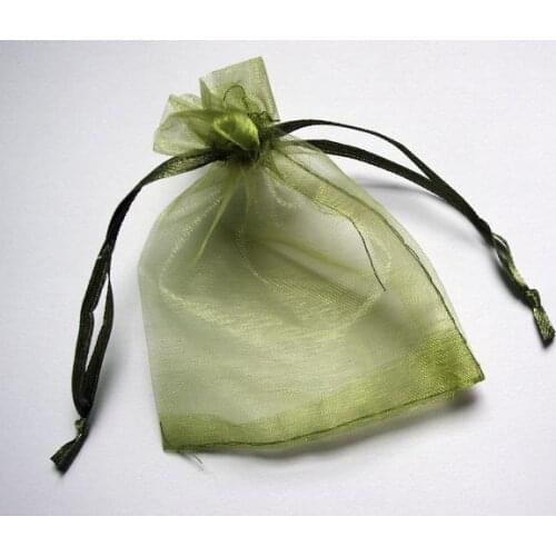 Free Shipping 500pcs/lot Moss Green Organza Bags 7x9cm Christmas Wedding Gift Bags Jewelry Bags Gift packing Pouches
