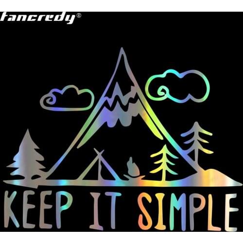 Car Sticker Camping In Mountain Keep It Simple Decals Car Stickers Decals Car Styling Decoration Door Body Window Vinyl Sticker