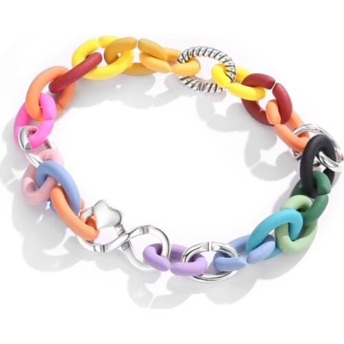 100% New 925 Sterling Silver Beads Bracelet Adjustable Colourful Hard Rubber X Bangles Bracelets Top Quality 10 Style 22CM