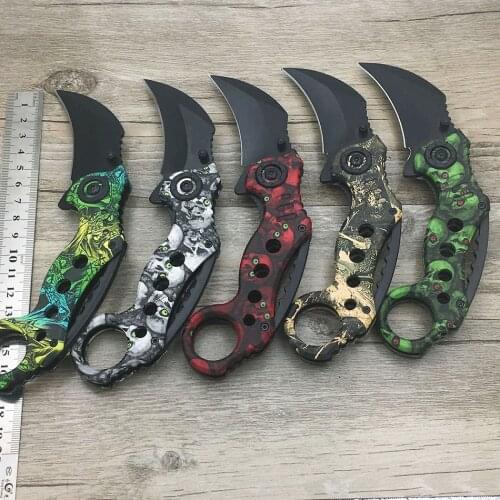 Outdoor Karambit knife Hunting Knives Camping Tool Survival Tactical Knife Stainless steel scorpion claw knife 5 Colors