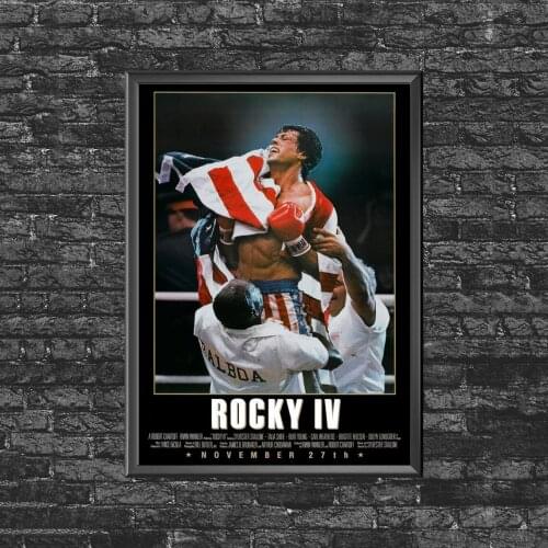 Rocky IV Movie Poster Canvas Art Print Wall Painting Home Decoration (No Frame)