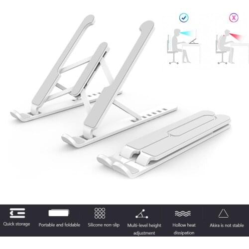 Notebook computer stand Adjustable non-slip laptop stand support frame base lifter 6-level height bracket tablet cooling base