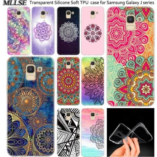 Hot Lovely Mandala Soft Silicone Case For Samsung Galaxy J2Pro J4 J6 J8 2018 J3 J5 J7 2016 2017EU Prime CORE Plus Fashion Cover