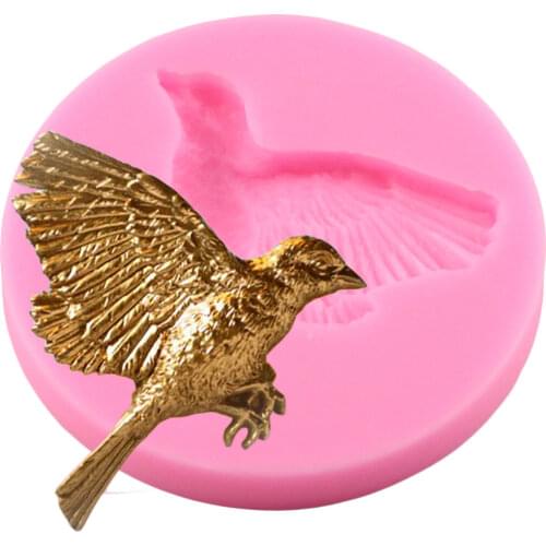 Shiny Bird Shape Keychains Mold Animal Silicone Mould for Key Chain Pendant Clay DIY Jewelry Making Epoxy Resin Molds