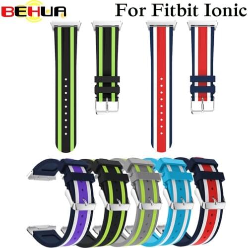 Silicone Strap Band for Fitbit Ionic Sport bracelet smart watch Replacement wristband Breathable smartwatch watchband 2 Colors