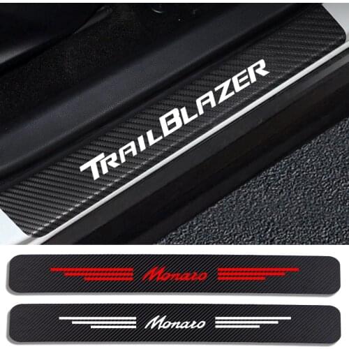 Car Styling Carbon Fiber Car Door Sill Protector Sticker Decal For Holden Astra Commodore Cruze Monaro Trailblazer Colorado HSV