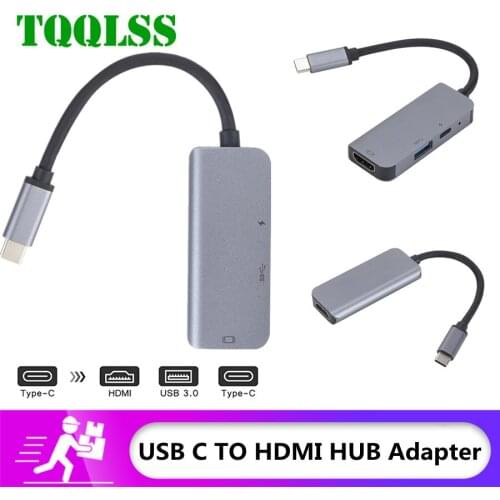 USB C TO HDMI Adapter 3 in 1 USB C to USB 3.0 Dock for MacBook Pro Accessories USB-C Type C 3.1 Splitter USB C HUB