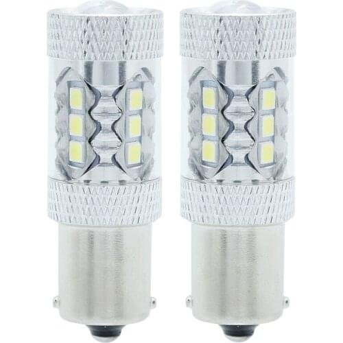 2pcs 1156 BA15S P21W LED Car Brake Light Tail Reverse Bulb 3030 SMD Auto Fog Light Signal Lamp 12V DC