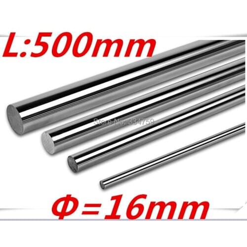 2pcs/lot 16mm*500mm 16mm linear shaft 500mm linear round shaft linear bushing shaft cnc linear rail 16mm rod harden