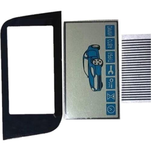 Wholesale 2pcs/lot A93 LCD display Zebra Paper + keychain Case Glass for Starline A93 lcd remote control Key Chain Fob display