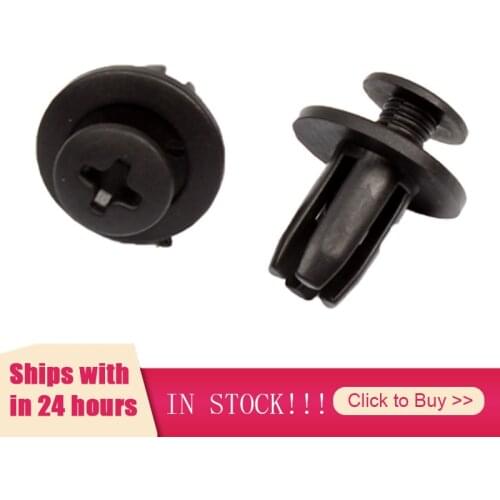 50Pcs 6mm Hole Car Bumper Plastic Rivets Trim Fastener Auto Door Trim Panel Grills Clips For Nissan Toyota For BMW