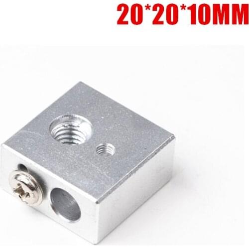 SWMAKER 1pcs Aluminium Heat Block for MKbot MK7/MK8 Extruder 20*20*10MM Creality 3d printer Parts
