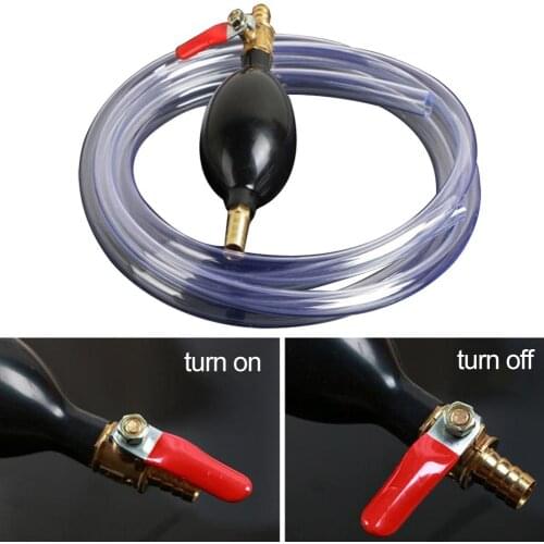 Auto Motorcycle Manual Siphon Liquid Water Transfer Oil Fuel Petrol Pump Hose