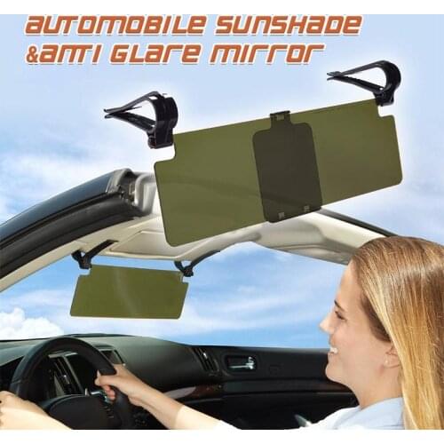 Automobile Sunshade And Anti Glare Mirror Car Sunshade Day and Night Sun Visor Anti-dazzle Goggles Clip-on Driving Vehicle Shiel