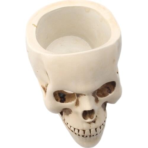Human Skull Planter Flower Pot Home Office Potted Plant Decor Desk Flowerpot