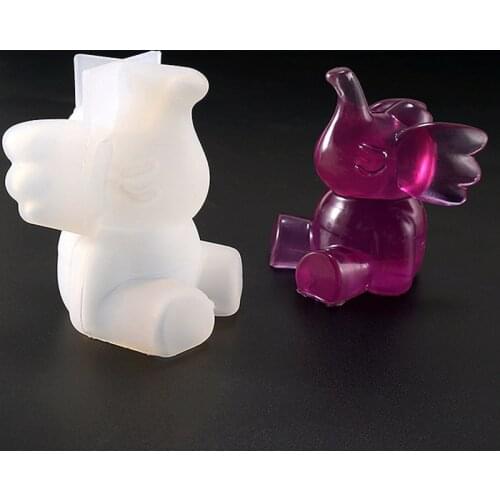 DIY crystal epoxy resin silicone mold three-dimensional unicorn mold elephant cat silicone mold resin decoration