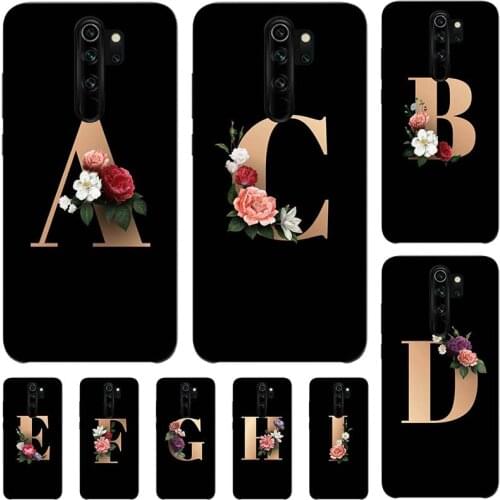 For Xiaomi Redmi Note 8 Pro Case For Xiaomi Redmi Note 8T Cute Lovely Cartoon Flowers Black Letters Silicone Soft Back Cover