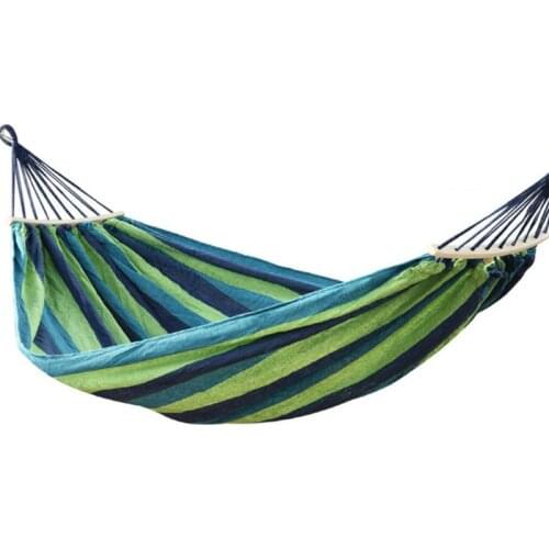 Double Canvas Hammock Multicolor Portable Travel Camping Hanging Hammock Swing Lazy Chair Leisure Hammocks Outdoor Tools