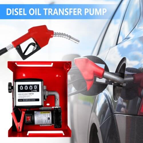 40L/MIN Electric Self-Priming Fuel Transfer Pump 12V 300W Bio Fuel Oil Pump Auto Refueling Pump Wall Mounted Diesel Transfer