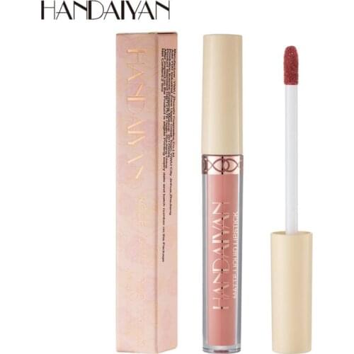 HANDAIYAN 12 Color Matte Rose Lip Gloss Liquid Lipstick High Quality Professional Women Lip Makeup Beauty Glazed Cosmetic TSLM1