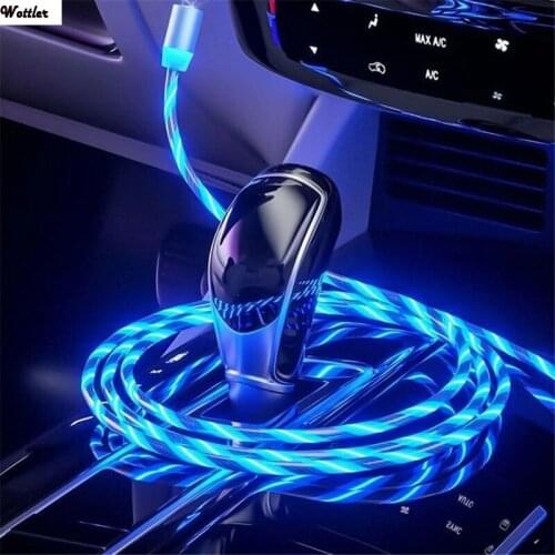 LED Lighting Fast Charging Magnetic USB Type C Cable Magnetic Cable USB Micro Charger Cable Wire for iPhone Huawei Samsung Line