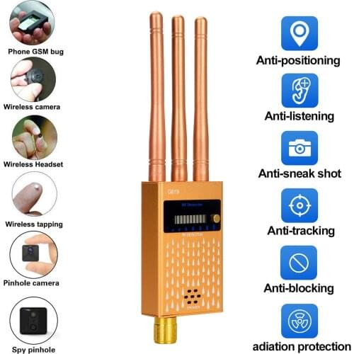 Multi-function Wireless RF Signal Detector Bug GSM GPS Signal Lens RF Tracker Detect Finder Radio Scanner Anti Candid Camera