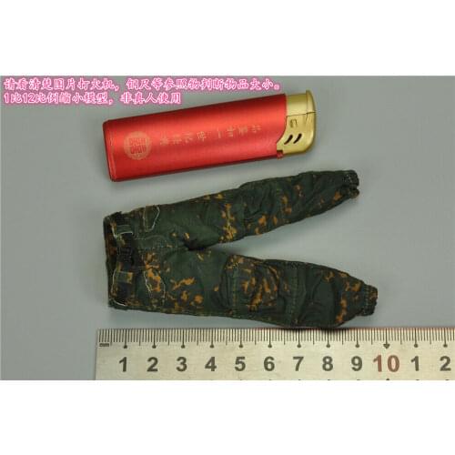 1/12 Scale Russian Machine Gunner Camouflage Pants Model for 6" Doll