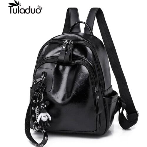 Fashion Casual Women Backpack High Quality PU Leather Backpacks For Teenage Girls Female School Shoulder Bag Bagpack Mochila