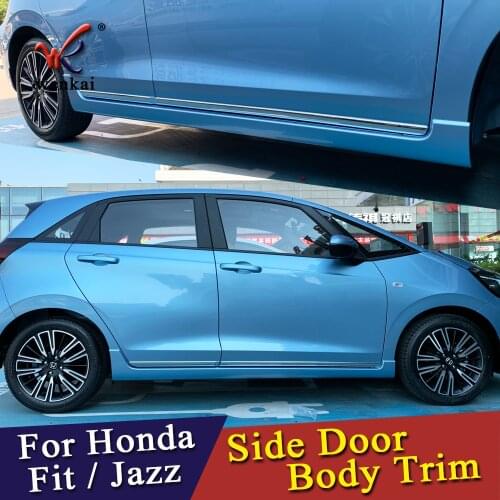 For Honda Fit Jazz GR 2020 2021 Side Door Body Moulding Trim ABS Chrome Car Styling Accessories