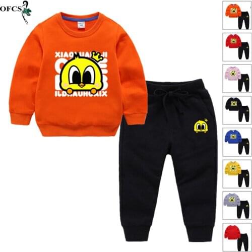 New Spring Girls Clothing Suits Pullover Long sleeve T-shirt Kids Cotton Sweatshirt Tracksuit+Sport Pants Suits Outwear TrouserS