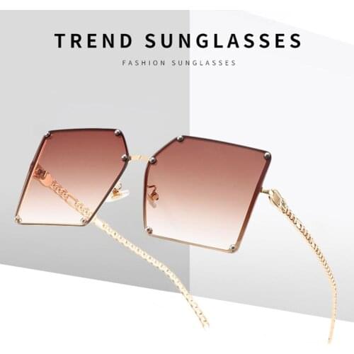 Fashion Gradient Square Oversized One Lens Sunglasses Retro Men Women Fashion Shades UV400 Vintage Ladies Glasses Gafas De Sol