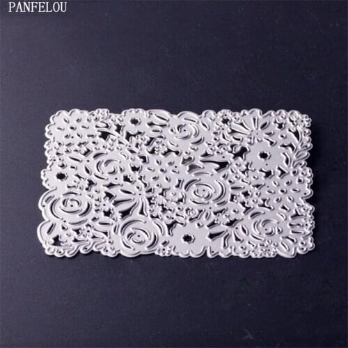 PANFELOU Easter Floral panel shape Scrapbooking card album paper die metal craft stencils punch cuts dies cutting