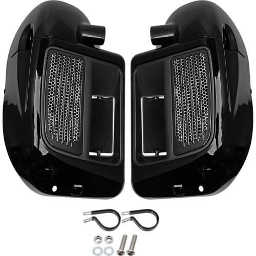 Fit For 2014-2020 Harley Water-Cooled Touring Road King Electra Street Glide Lower Vented Leg Fairing Glove Box Black
