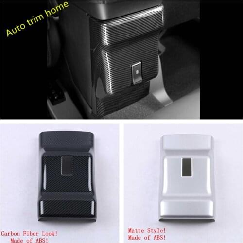 Armrest Box Anti Kick Panel Air Conditioning Outlet Vent Carbon Fiber Look / Matte Cover Kit Trim For Mitsubishi ASX 2020 2021