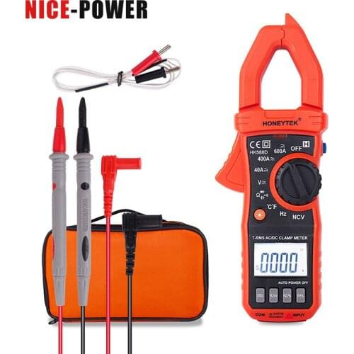 Professional ESR LCR Clamp Meter 10nF - 100mF Digital Capacitor Tester Inductance Meters ZERO ADJ 10Hz-10MHz With Tester Tips