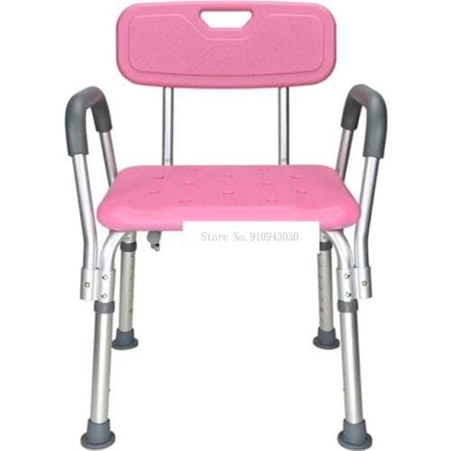 Anti-Skid Pregnant Woman Bath Chair Shower Stool With Armrest Height Adjustable Bath Shower Chair For Elderly/Disabled People